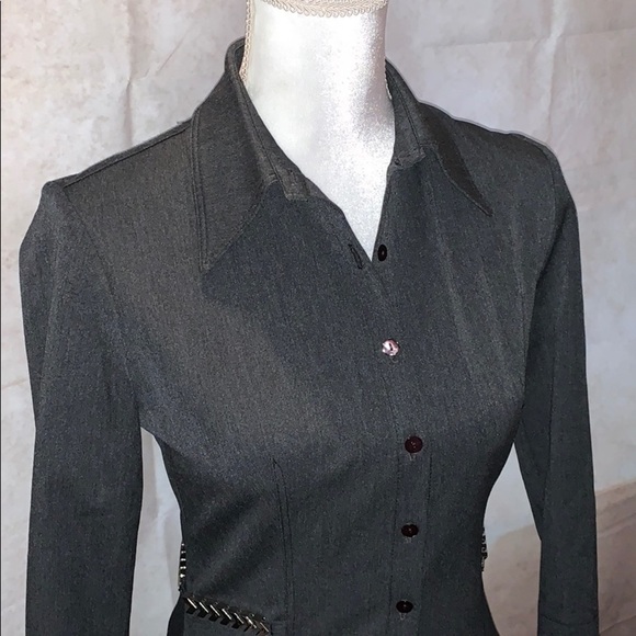 Vertigo Designer Jacket w/ Metal Details Fitted - Picture 2 of 12